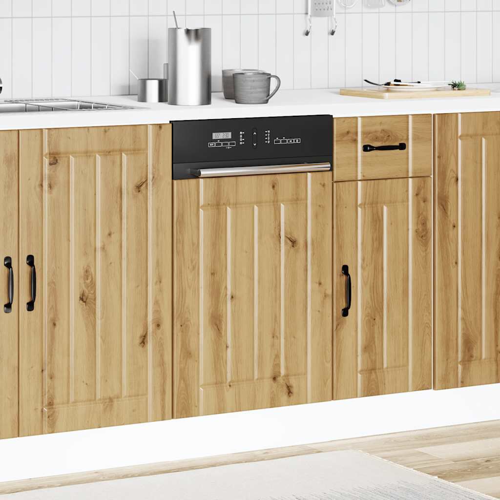 vidaXL Πίνακας πλυντηρίου πιάτων "Lucca" Artisan Oak Engineered Wood