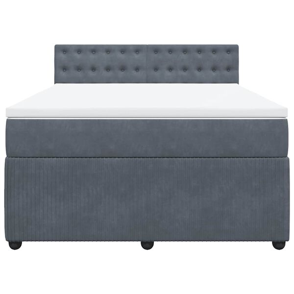 vidaXL &Kappa;&rho;&epsilon;&beta;ά&tau;&iota; Boxspring &mu;&epsilon; &Sigma;&tau;&rho;ώ&mu;&alpha; &Sigma;&kappa;&omicron;ύ&rho;&omicron; &Gamma;&kappa;&rho;&iota; 140x190 &epsilon;&kappa;. &Beta;&epsilon;&lambda;&omicron;ύ&delta;&iota;&nu;&omicron;