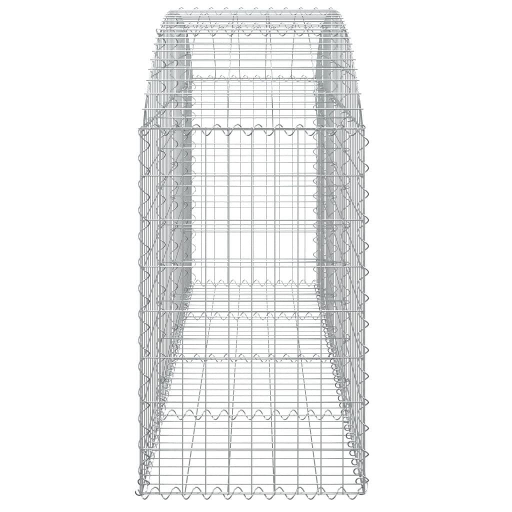 vidaXL Συρματοκιβώτιο Τοξωτό 200x50x80/100εκ. από Γαλβανισμένο Χάλυβα