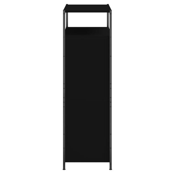 vidaXL Παπουτσοθήκη Μαύρη 75x34x112 εκ. από Επεξεργασμένο Ξύλο