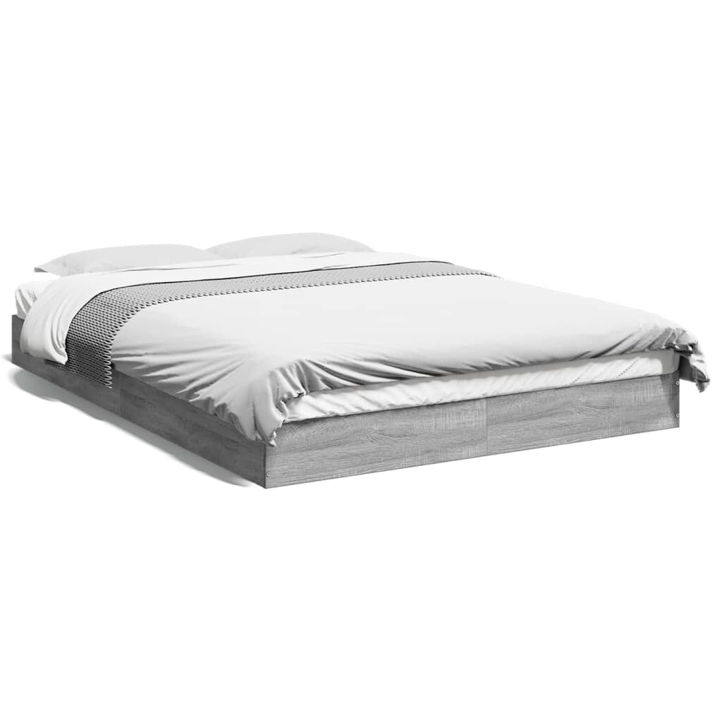vidaXL Πλαίσιο Κρεβατιού Γκρι Sonoma 120x200 εκ. Επεξεργασμένο Ξύλο