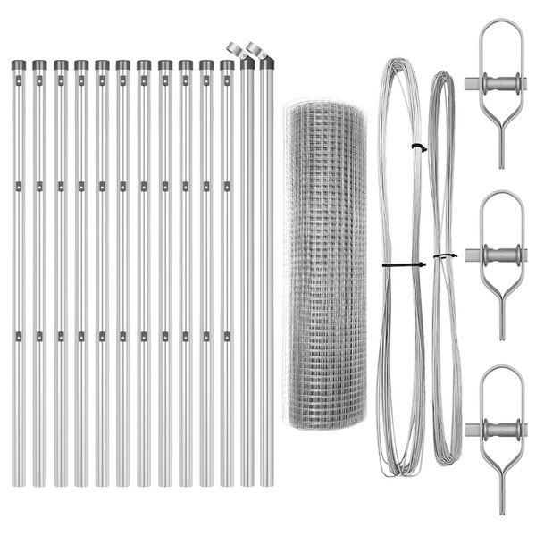 vidaXL &Sigma;&tau;ύ&lambda;&omicron;&sigmaf; &Pi;&epsilon;&rho;&iota;&phi;&rho;ά&xi;&epsilon;&omega;&nu; &Alpha;&sigma;&eta;&mu;ί 25 x 0,4 &mu; (12 x 12 mm &delta;&iota;&kappa;&tau;ύ&omega;&sigma;&eta;)