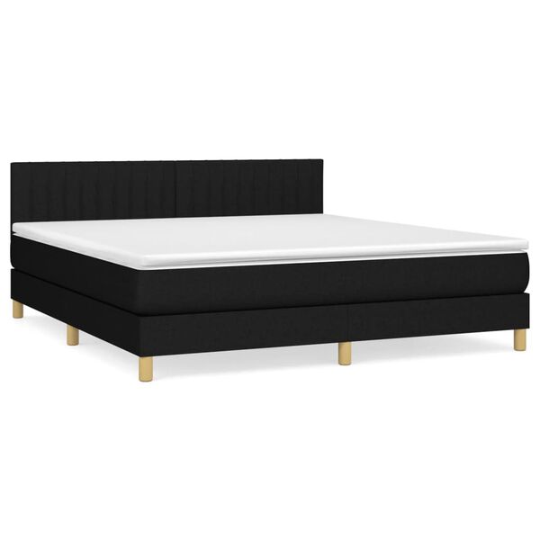 vidaXL &Kappa;&rho;&epsilon;&beta;ά&tau;&iota; Boxspring &mu;&epsilon; &Sigma;&tau;&rho;ώ&mu;&alpha; &Mu;&alpha;ύ&rho;&omicron; 180x200 &epsilon;&kappa;. &Upsilon;&phi;&alpha;&sigma;&mu;ά&tau;&iota;&nu;&omicron;