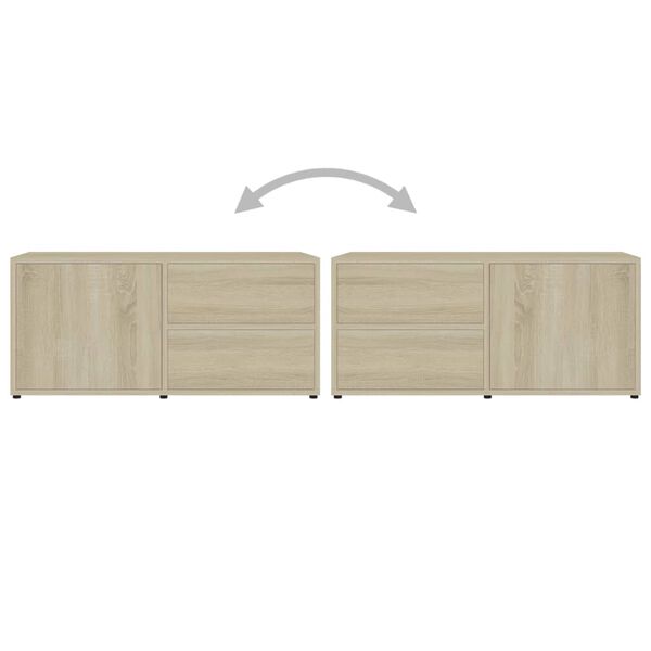 vidaXL Έπιπλο Τηλεόρασης Sonoma Δρυς 80 x 34 x 36 εκ. από Επεξ. Ξύλο