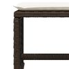 vidaXL Σκαμπό Κήπου 4 τεμ. Καφέ 41x41x36 εκ. Συνθ. Ρατάν με Μαξιλάρια