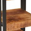 vidaXL Κομοδίνο Καφέ και μαύρο 38 x 33 x 58 εκ. Στερεό ξύλο μάνγκο