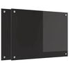 vidaXL Πίσω Πάνελ Κουζίνας Μαύρο 70 x 50 cm σκληρυμένο γυαλί