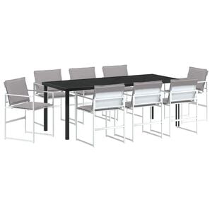 vidaXL &Sigma;έ&tau; &phi;&alpha;&gamma;&eta;&tau;&omicron;ύ &gamma;&iota;&alpha; &kappa;ή&pi;&omicron; 9 pcs &Lambda;&epsilon;&upsilon;&kappa;ό 200 x 80 x 73 &epsilon;&kappa;