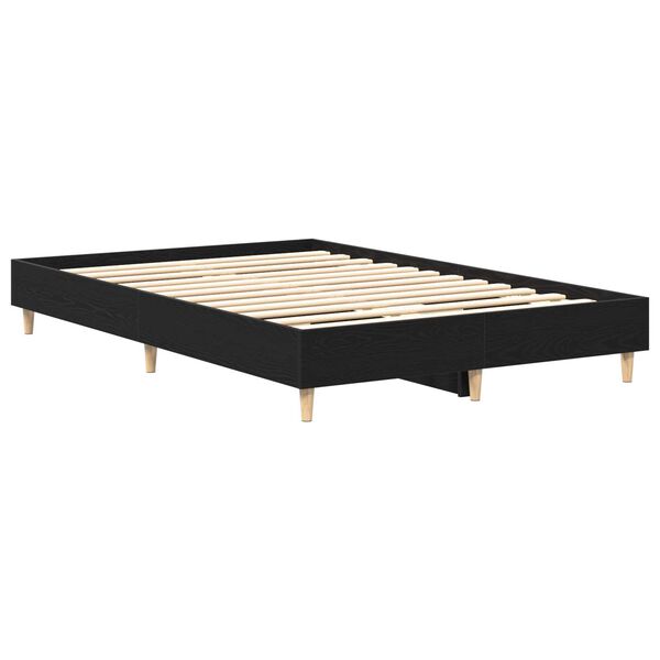 vidaXL Σκελετός Κρεβατιού Μαύρη δρυς 120 x 190 cm Επεξεργασμένο ξύλο