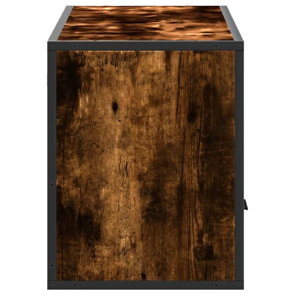 vidaXL Έπιπλο Τηλεόρασης Καπνιστή Δρυς 100x31x39,5εκ Επεξ.Ξύλο/Μέταλλο