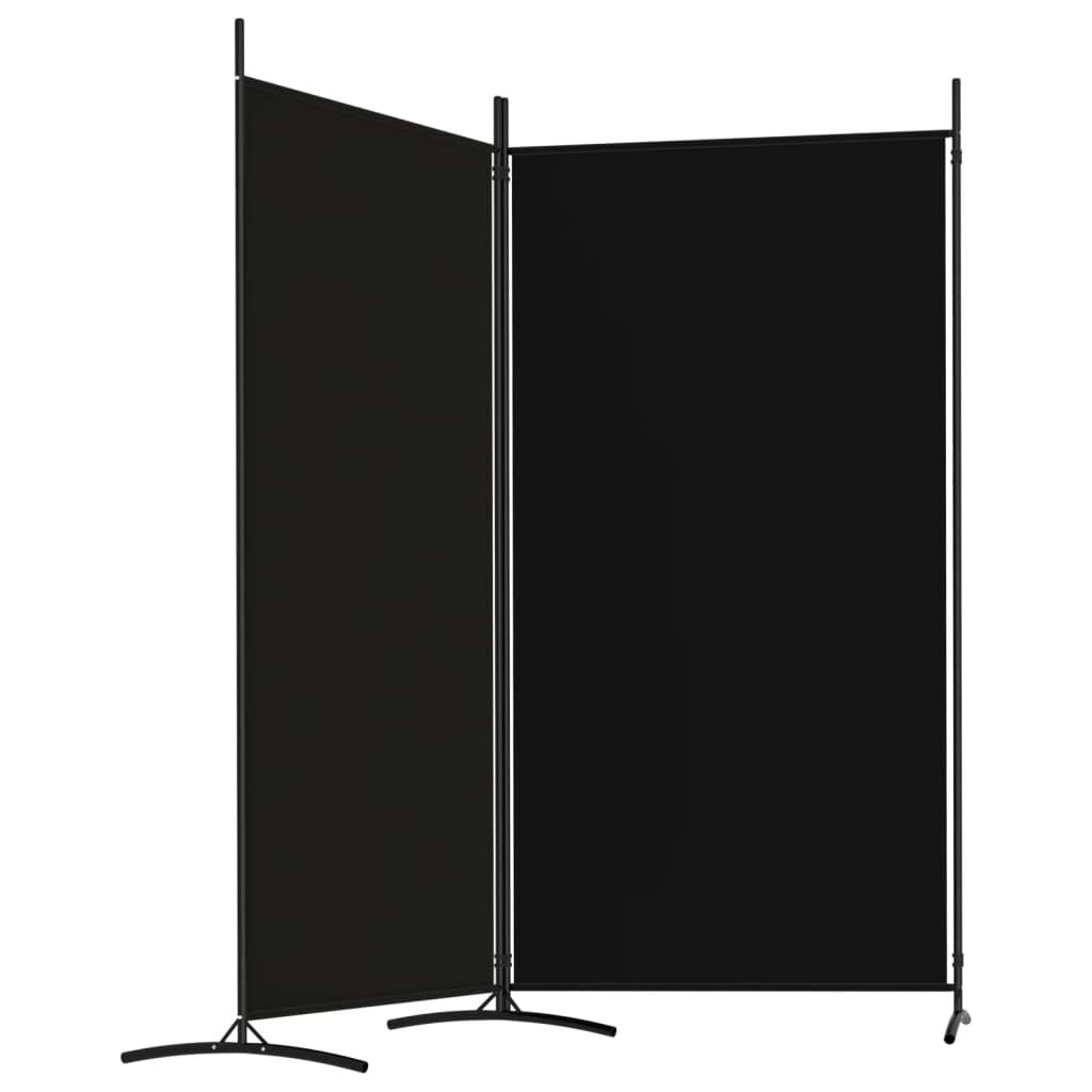 vidaXL Διαχωριστικό Δωματίου με 2 Πάνελ Μαύρο 175x180 εκ. από Ύφασμα