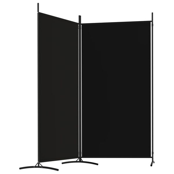vidaXL Διαχωριστικό Δωματίου με 2 Πάνελ Μαύρο 175x180 εκ. από Ύφασμα