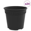 vidaXL &Sigma;&tau;&rho;&omicron;&gamma;&gamma;&upsilon;&lambda;ή &Gamma;&lambda;ά&sigma;&tau;&rho;&alpha; &Lambda;&omicron;&upsilon;&lambda;&omicron;&upsilon;&delta;&iota;ώ&nu; 24 pcs &Mu;&alpha;ύ&rho;&omicron; &Oslash; 17 x 14 &epsilon;&kappa; &Pi;&lambda;&alpha;&sigma;&tau;&iota;&kappa;ό
