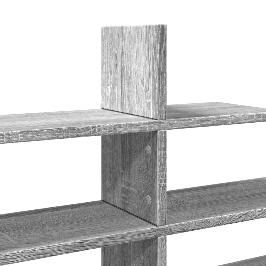 vidaXL Ραφιέρα Τοίχου Γκρι Sonoma 124,5x18x60,5 εκ. Επεξεργασμένο Ξύλο