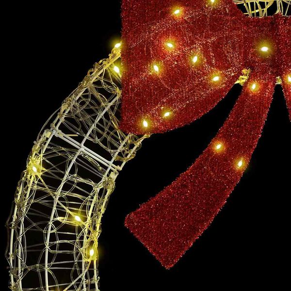 vidaXL Στεφάνι με 150 LED Θερμό λευκό 120 cm Ακρυλικό