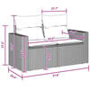 vidaXL Σετ Καναπέ Κήπου με μαξιλάρι 10 pcs Μαύρο 90 x 55 x 71 cm