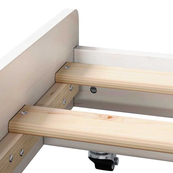 vidaXL Σκελετός Κρεβατιού Λευκό 100 x 200 cm Μασίφ ξύλο πεύκου