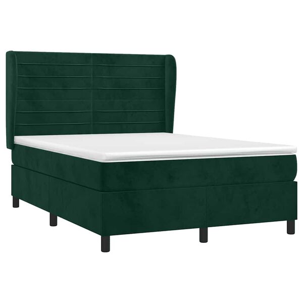 vidaXL &Kappa;&rho;&epsilon;&beta;ά&tau;&iota; Boxspring &mu;&epsilon; &Sigma;&tau;&rho;ώ&mu;&alpha; &Sigma;&kappa;&omicron;ύ&rho;&omicron; &Pi;&rho;ά&sigma;&iota;&nu;&omicron; 140x200&epsilon;&kappa;. &Beta;&epsilon;&lambda;&omicron;ύ&delta;&iota;&nu;&omicron;