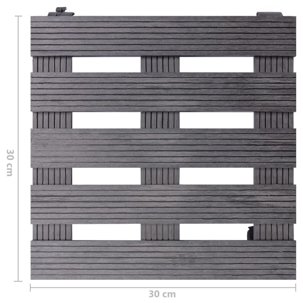 vidaXL Βάσεις για Γλάστρες με Ρόδες 2 τεμ. Γκρι 30x30x7,5 εκ. από WPC
