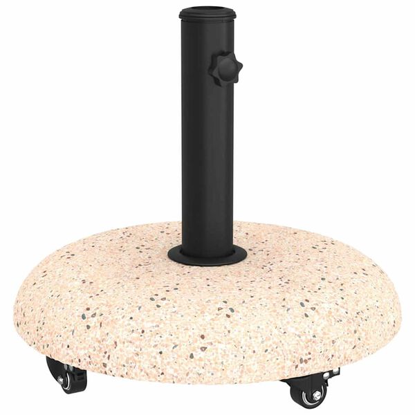 vidaXL Βάση ομπρέλας Κίτρινο και Μαύρο 45 x 45 x 40 cm