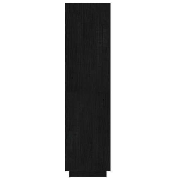 vidaXL Βιβλιοθήκη/Διαχωριστικό Χώρου Μαύρο 60x35x135 εκ. Μασίφ Πεύκο