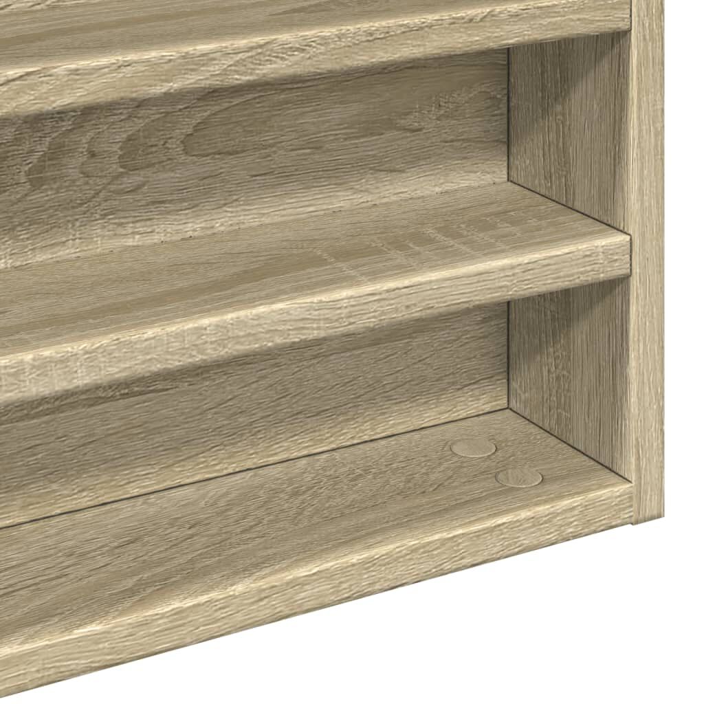 vidaXL Βιτρίνα Χρώμα Sonoma Δρυς 80x8,5x58 εκ. από Επεξεργασμένο Ξύλο