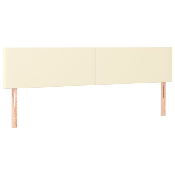 vidaXL Κεφαλάρια Κρεβατιού 2 τεμ. Κρεμ 80x5x78/88 εκ. Συνθετικό Δέρμα