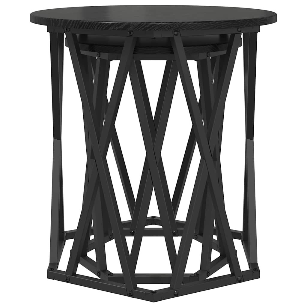 vidaXL Τραπεζάκι σαλονιού 2 pcs Μαύρη δρυς 50 x 50 x 50 cm