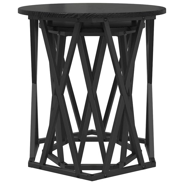 vidaXL Τραπεζάκι σαλονιού 2 pcs Μαύρη δρυς 50 x 50 x 50 cm