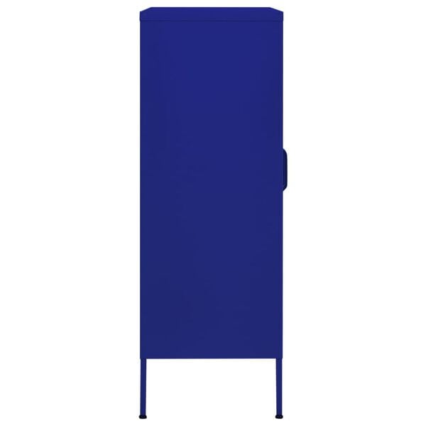 vidaXL Ντουλάπι Αποθήκευσης Ναυτικό Μπλε 80 x 35 x 101,5 εκ. Ατσάλινο