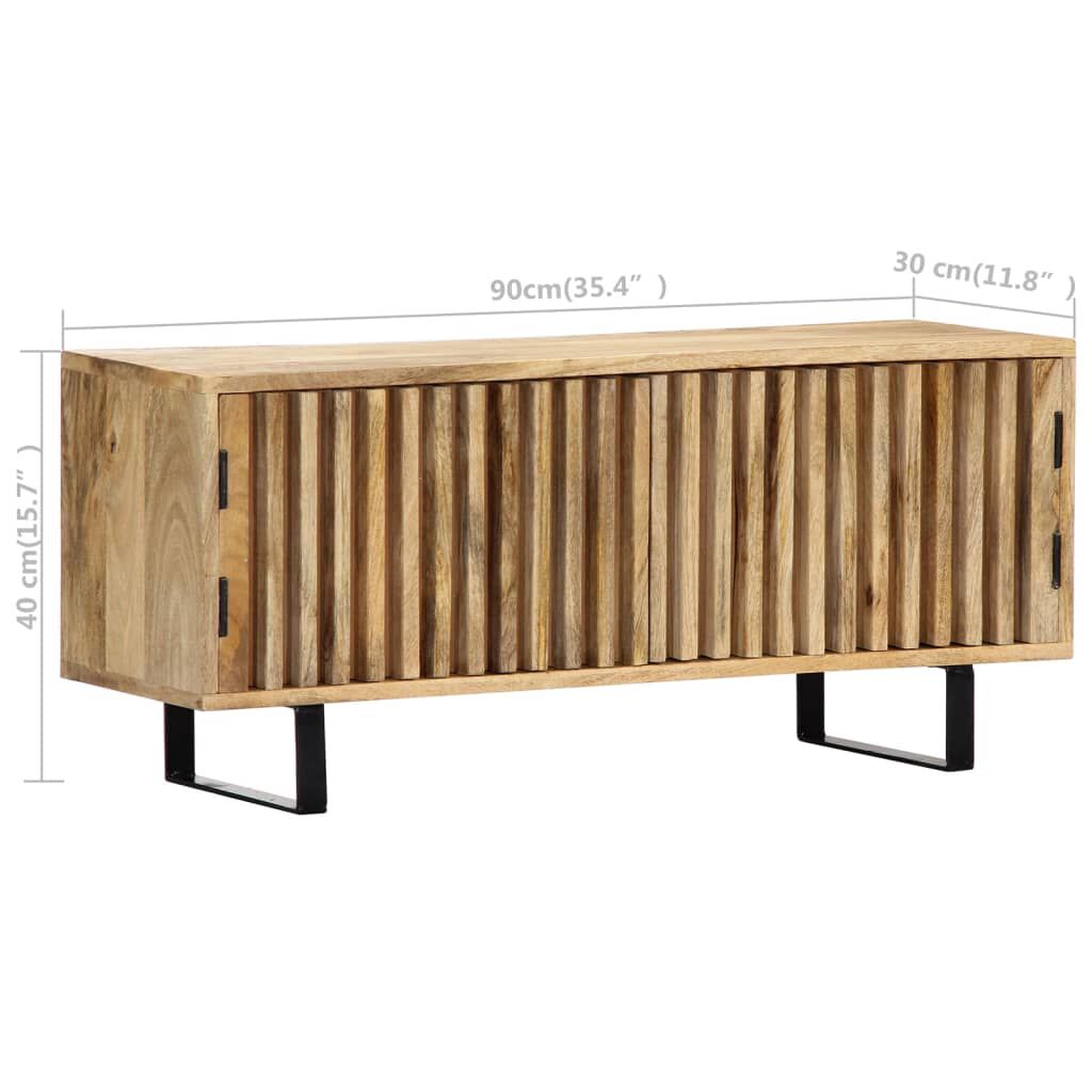 vidaXL Έπιπλο Τηλεόρασης 90 x 30 x 40 εκ. από Μασίφ Ξύλο Μάνγκο