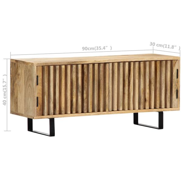 vidaXL Έπιπλο Τηλεόρασης 90 x 30 x 40 εκ. από Μασίφ Ξύλο Μάνγκο