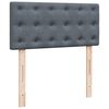 vidaXL Κρεβάτι Boxspring με Στρώμα Σκούρο Γκρι 80x200 εκ. Βελούδινο