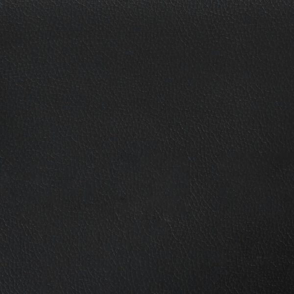 vidaXL Οθωμανικό κρεβάτι με στρώματα & LEDs Μαύρο Faux Leather