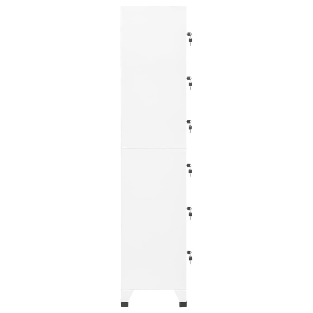 vidaXL Φοριαμός Λευκός 38 x 40 x 180 εκ. Ατσάλινος
