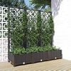 vidaXL Γλάστρα Κήπου με Πλέγμα Μαύρη 120x40x121,5 εκ. από Πολυπροπυλένιο