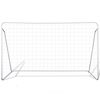 vidaXL Σετ Τέρμα Ποδοσφαίρου με Δίχτυ 240 x 90 x 150 εκ. από Ατσάλι