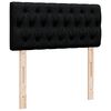vidaXL Κρεβάτι Boxspring με Στρώμα Μαύρο 100 x 200 εκ. Υφασμάτινο