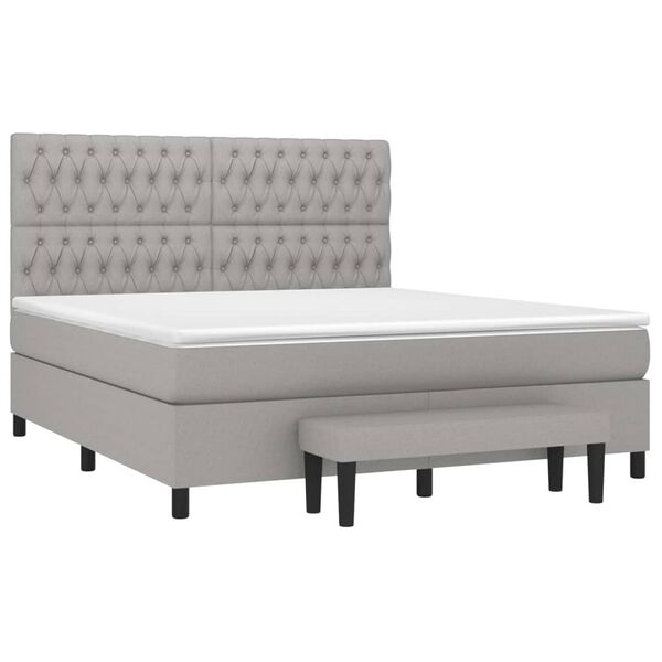 vidaXL &Kappa;&rho;&epsilon;&beta;ά&tau;&iota; Boxspring &mu;&epsilon; &Sigma;&tau;&rho;ώ&mu;&alpha; &Alpha;&nu;&omicron;&iota;&chi;&tau;ό &Gamma;&kappa;&rho;&iota; 180x200 &epsilon;&kappa;. &Upsilon;&phi;&alpha;&sigma;&mu;ά&tau;&iota;&nu;&omicron;