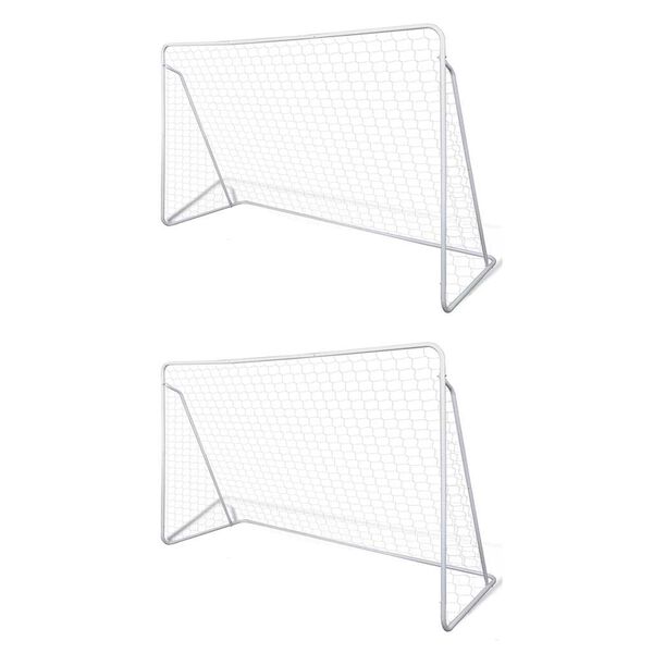 vidaXL Τέρματα Ποδοσφαίρου 2 τεμ. 240 x 90 x 150 εκ. Ατσάλινα