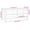 vidaXL Παπουτσοθήκη Γκρι 110 x 38 x 45,5 εκ. από Μασίφ Ξύλο Πεύκου