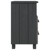 vidaXL Κομοδίνο HAMAR 2 Τεμ. Σκ. Γκρι 40x35x62 εκ. Μασίφ Ξύλο Πεύκου