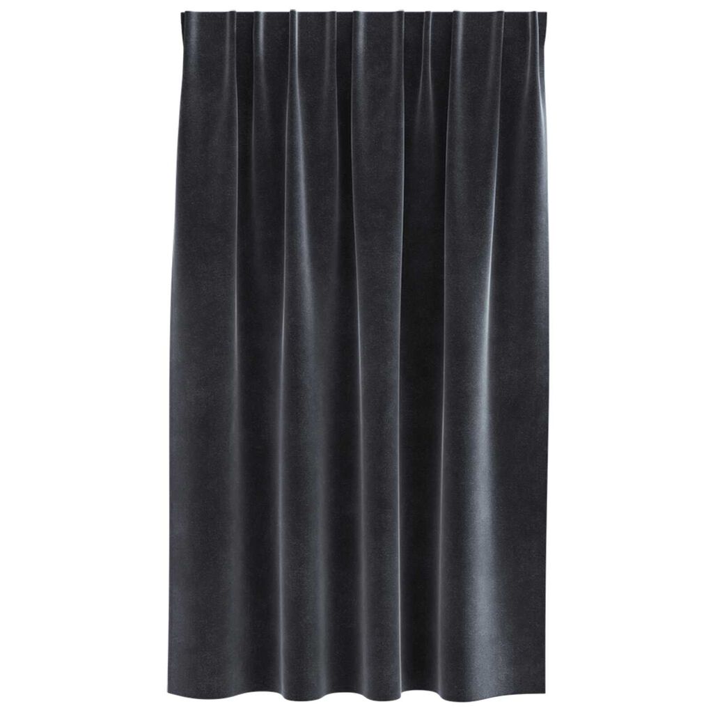 vidaXL Κουρτίνες με κουρτίνες 2 pcs Σκούρο γκρι 140 x 140 cm Βελούδο