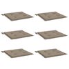 vidaXL Μαξιλάρια Καρέκλας Κήπου 6 τεμ. Taupe 50x50x3 εκ. Oxford Ύφασμα