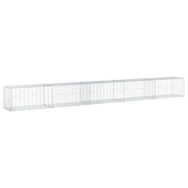 vidaXL Συρματοκιβώτιο με Κάλυμμα 500x50x50 εκ. από Γαλβανισμένο Χάλυβα