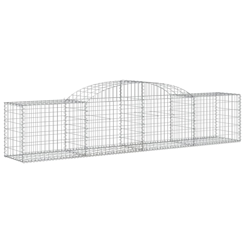 vidaXL Συρματοκιβώτια Τοξωτά 12 τεμ. 300x50x60/80 εκ. Γαλβαν. Ατσάλι