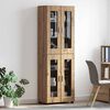 vidaXL Highboard Artisan Oak 60 x 35 x 182 &epsilon;&kappa;. &Epsilon;&pi;&epsilon;&xi;&epsilon;&rho;&gamma;&alpha;&sigma;&mu;έ&nu;&omicron; &xi;ύ&lambda;&omicron;
