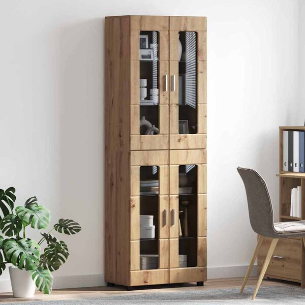 vidaXL Highboard Artisan Oak 60 x 35 x 182 &epsilon;&kappa;. &Epsilon;&pi;&epsilon;&xi;&epsilon;&rho;&gamma;&alpha;&sigma;&mu;έ&nu;&omicron; &xi;ύ&lambda;&omicron;