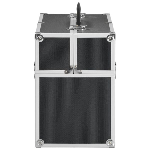 vidaXL Βαλίτσα Μακιγιάζ Μαύρη 38x23x34 εκ. Αλουμινίου