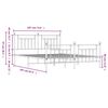 vidaXL Πλαίσιο Κρεβατιού Χωρ. Στρώμα&Ποδαρικό Μαύρο 180x200εκ. Μέταλλο